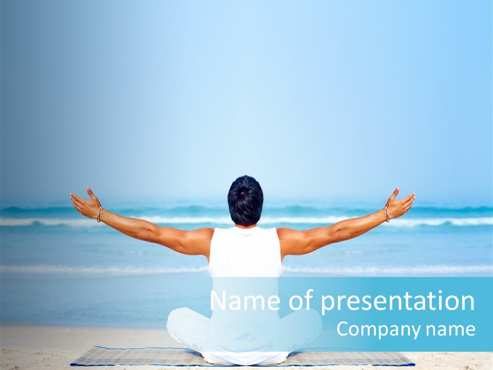 Blue Lotus Male PowerPoint Template