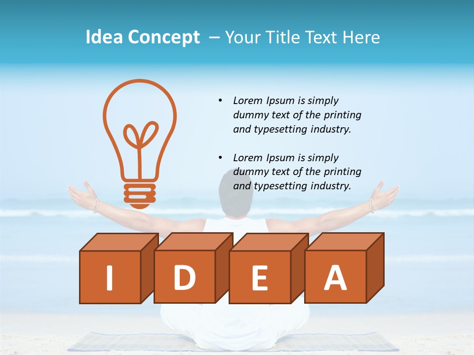 Blue Lotus Male PowerPoint Template