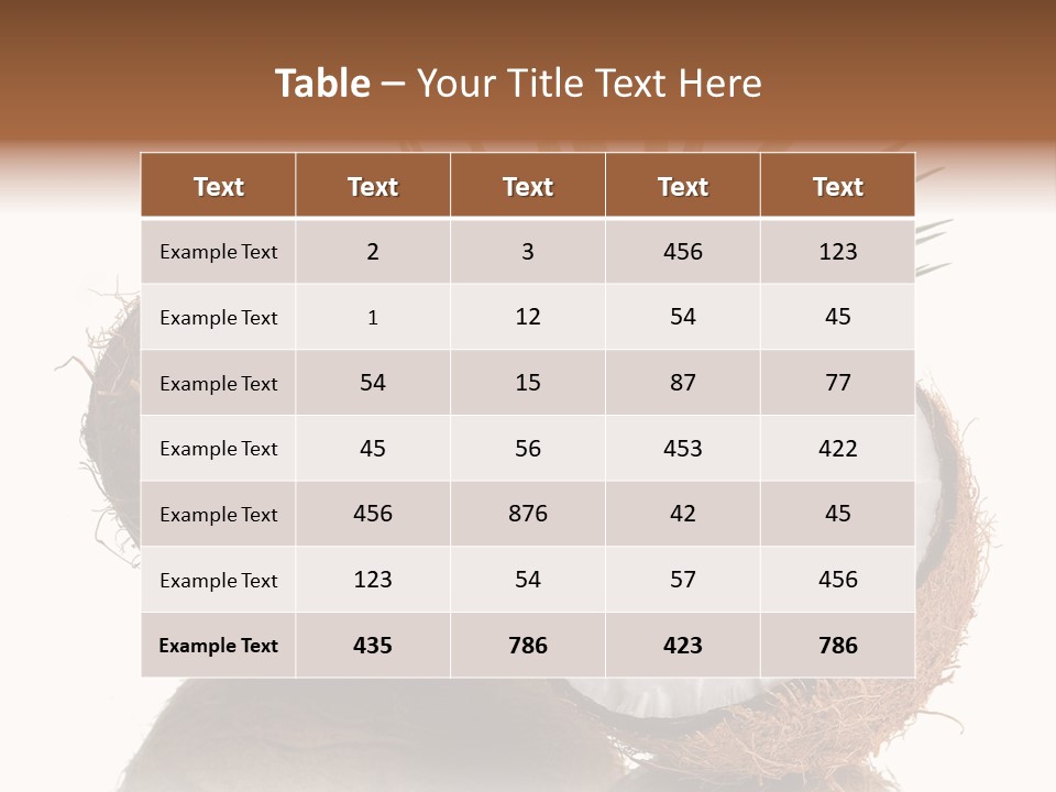 Tropical Husk Milk PowerPoint Template