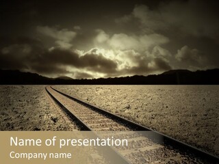 Paving Line Wagon PowerPoint Template