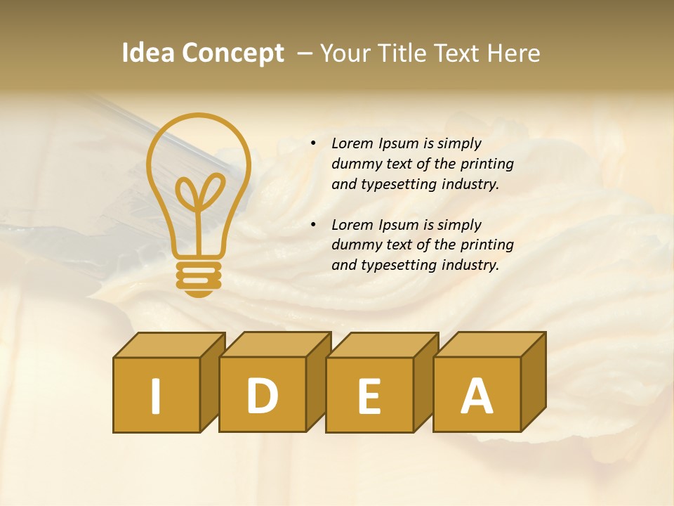 Butter Healthy Eat PowerPoint Template