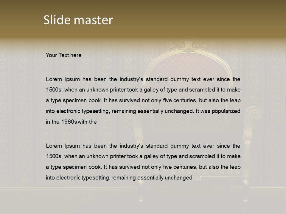 Living Chandelier Luxury PowerPoint Template