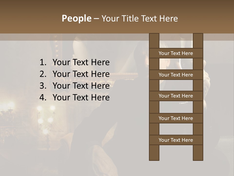 Sitting Girl Sparkling PowerPoint Template