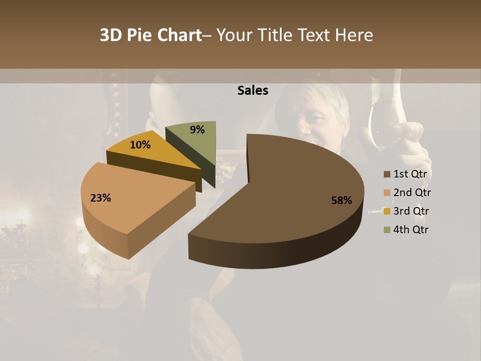 Sitting Girl Sparkling PowerPoint Template