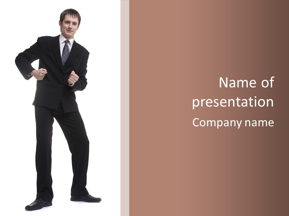 Tie Young Coat PowerPoint Template