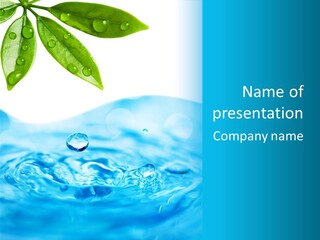 Copy Space Freshness Rain PowerPoint Template