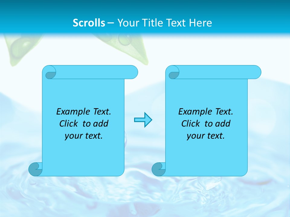 Copy Space Freshness Rain PowerPoint Template