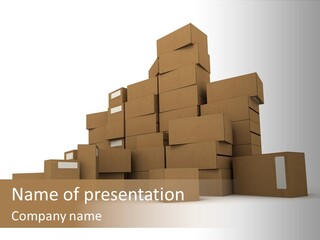 Export Cardboard Mail PowerPoint Template