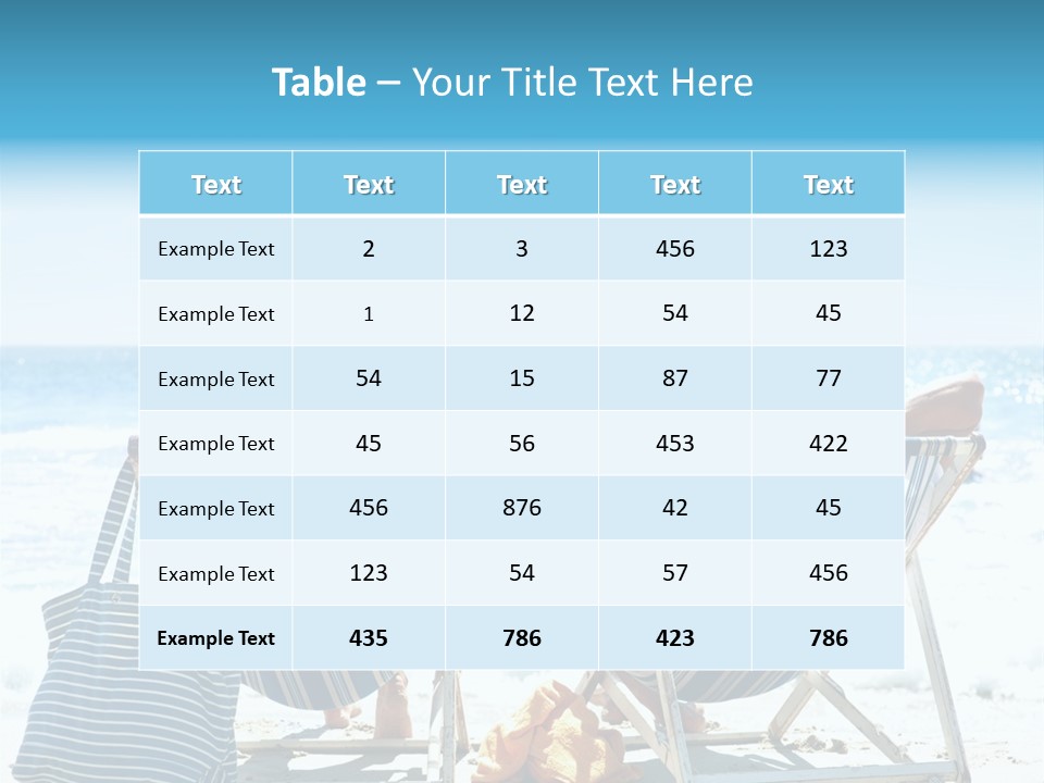 Couple Picnic Sea PowerPoint Template