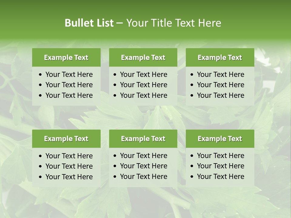 Green Bundle Ingredient PowerPoint Template