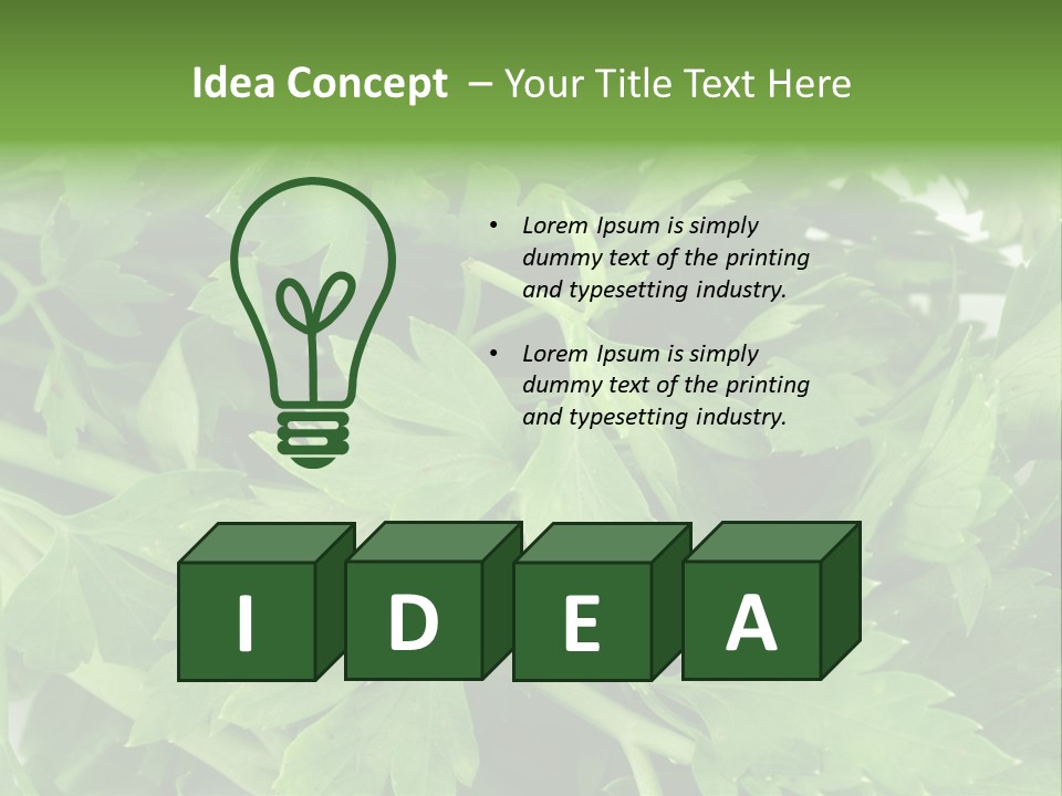 Green Bundle Ingredient PowerPoint Template