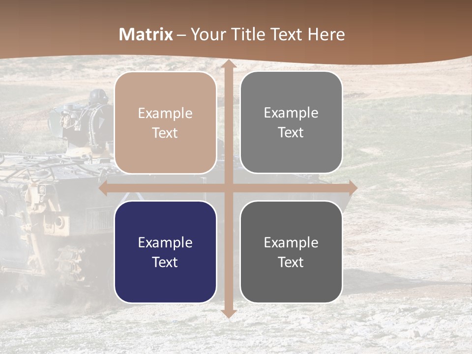 Camouflage Weaponry Peace PowerPoint Template