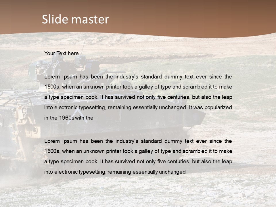 Camouflage Weaponry Peace PowerPoint Template