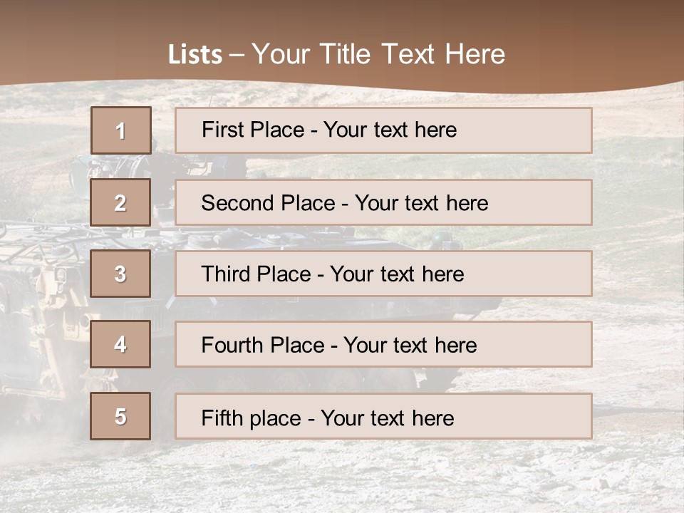 Camouflage Weaponry Peace PowerPoint Template