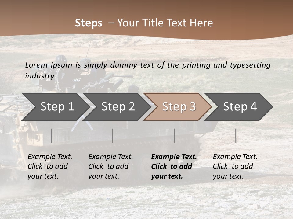 Camouflage Weaponry Peace PowerPoint Template