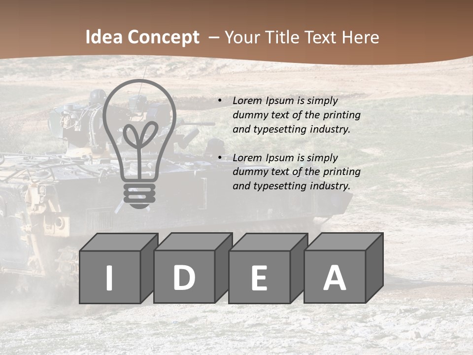 Camouflage Weaponry Peace PowerPoint Template