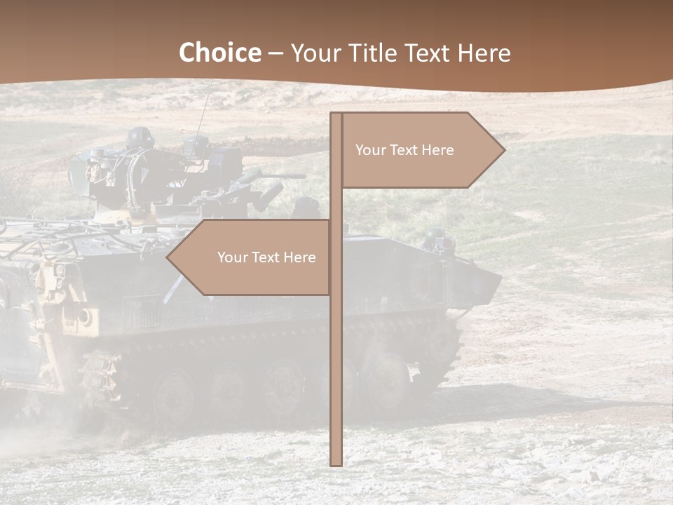 Camouflage Weaponry Peace PowerPoint Template
