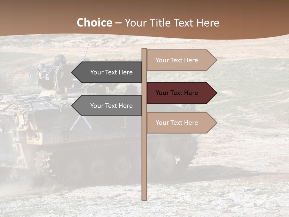 Camouflage Weaponry Peace PowerPoint Template
