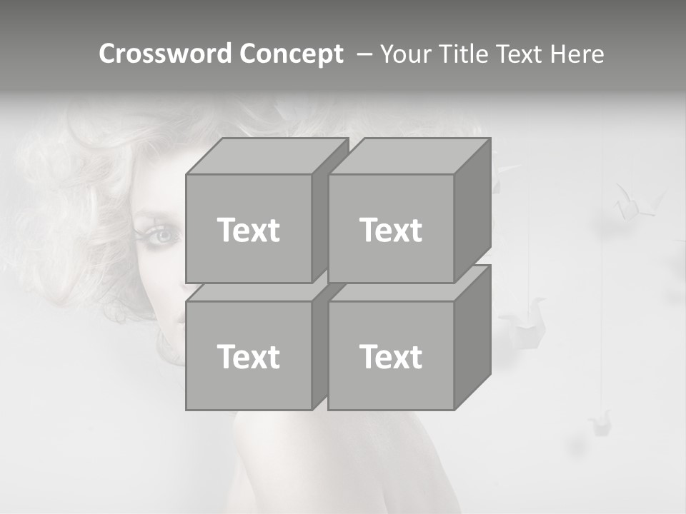 Caucasian Close Up Blond PowerPoint Template