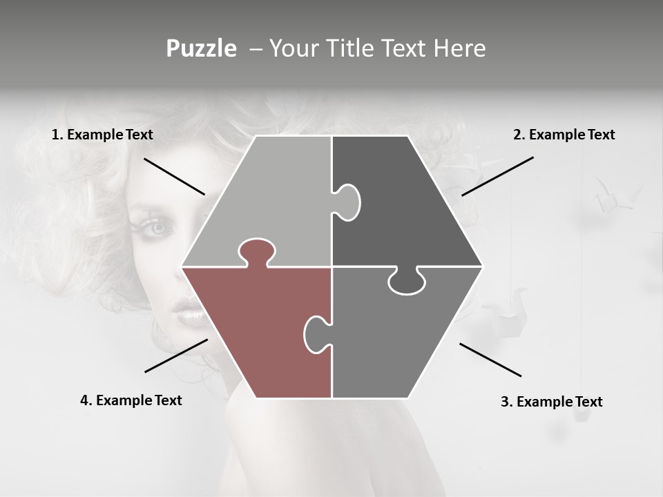 Caucasian Close Up Blond PowerPoint Template