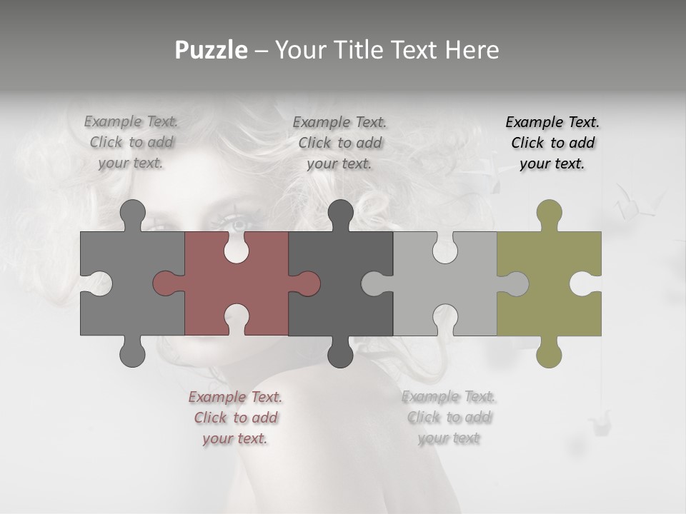 Caucasian Close Up Blond PowerPoint Template