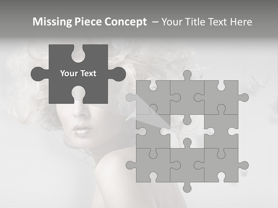 Caucasian Close Up Blond PowerPoint Template