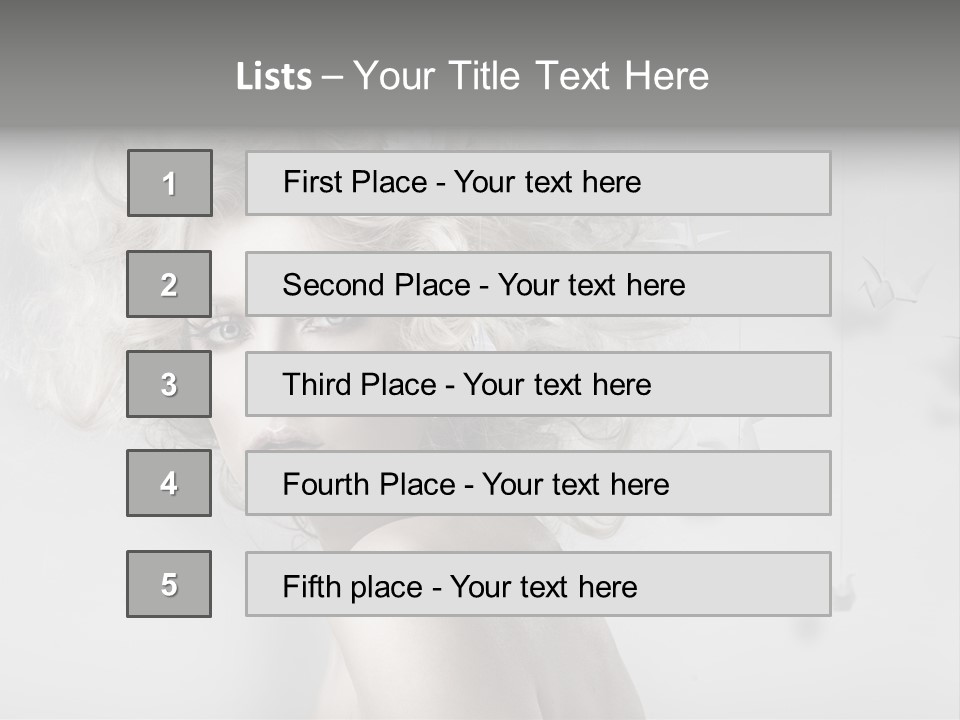 Caucasian Close Up Blond PowerPoint Template