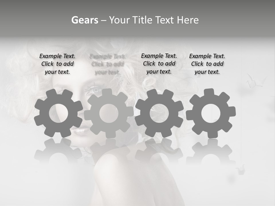 Caucasian Close Up Blond PowerPoint Template