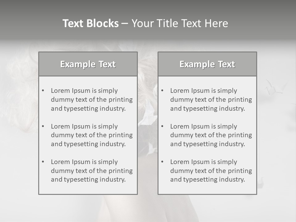 Caucasian Close Up Blond PowerPoint Template