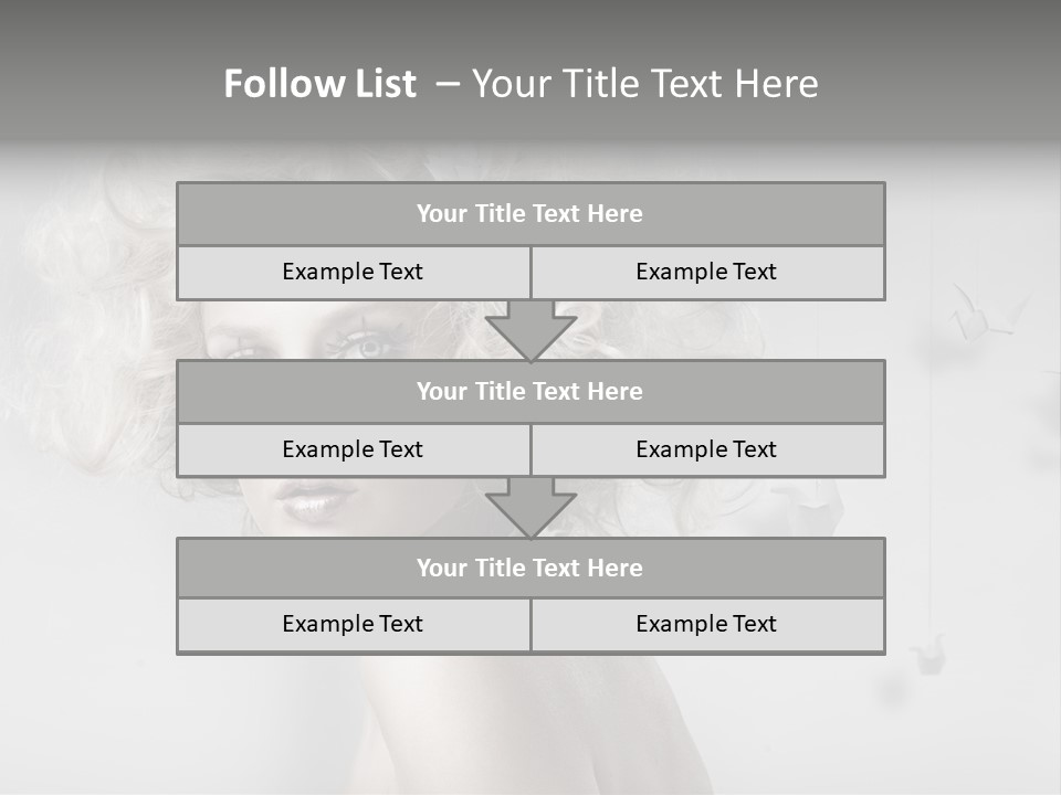 Caucasian Close Up Blond PowerPoint Template