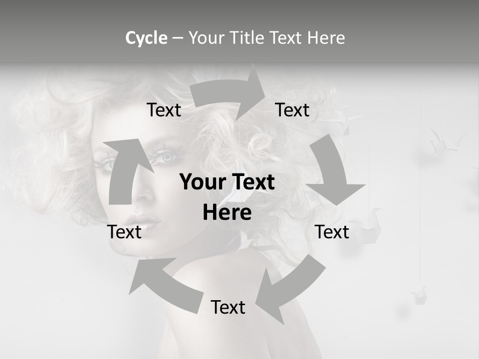 Caucasian Close Up Blond PowerPoint Template