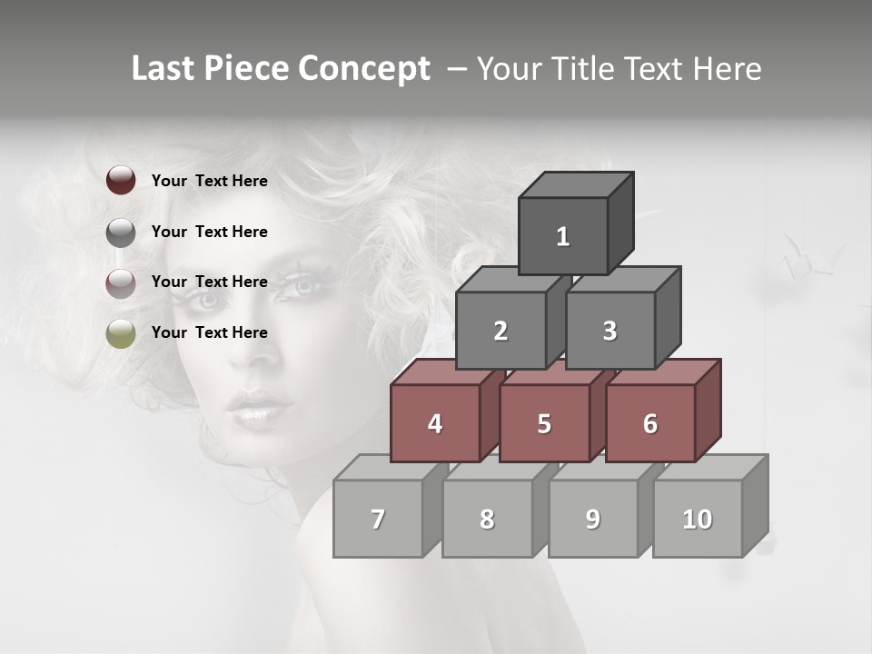 Caucasian Close Up Blond PowerPoint Template