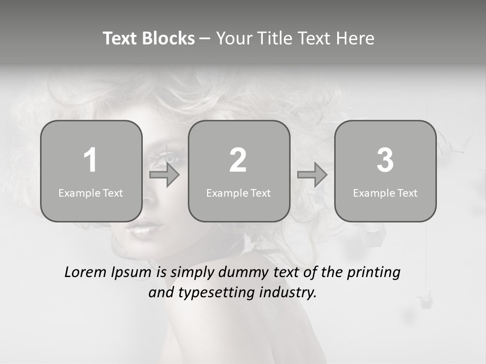 Caucasian Close Up Blond PowerPoint Template