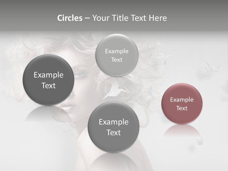 Caucasian Close Up Blond PowerPoint Template