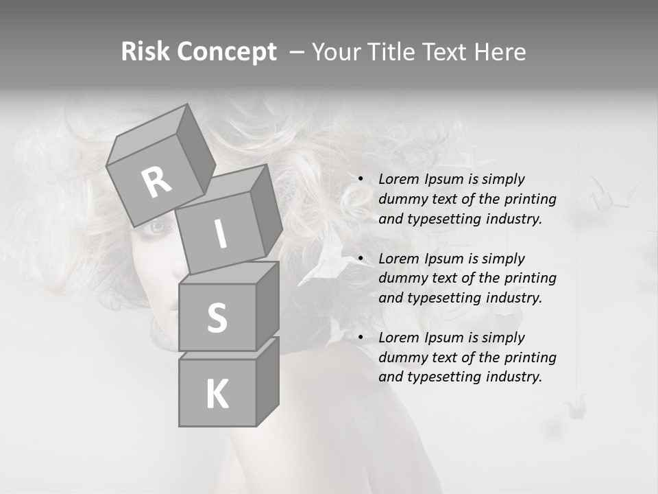 Caucasian Close Up Blond PowerPoint Template