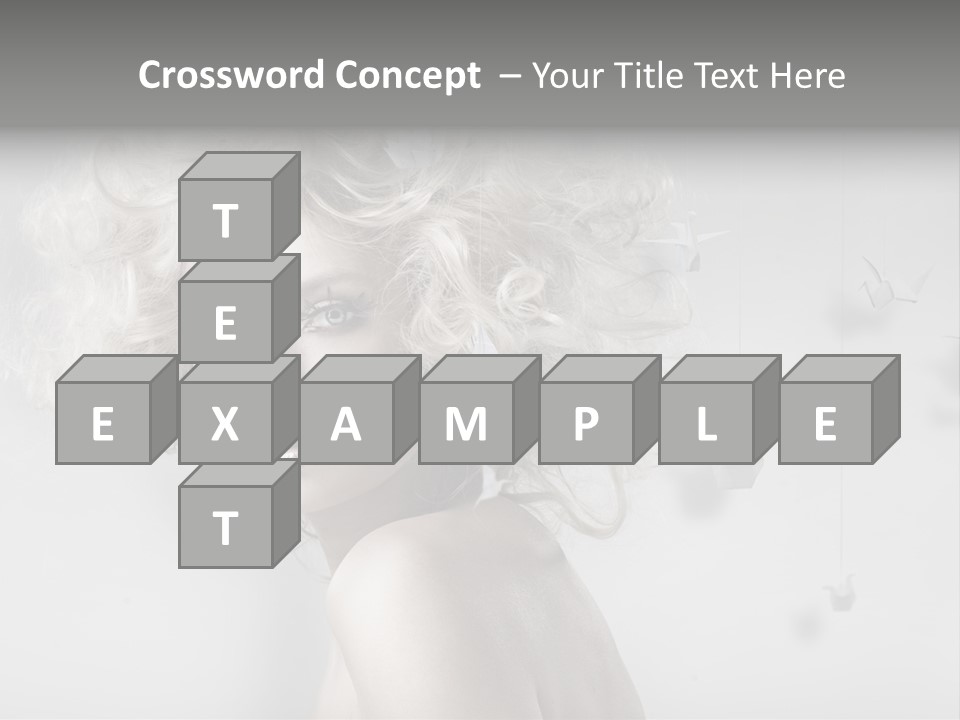 Caucasian Close Up Blond PowerPoint Template