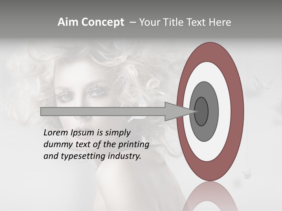 Caucasian Close Up Blond PowerPoint Template
