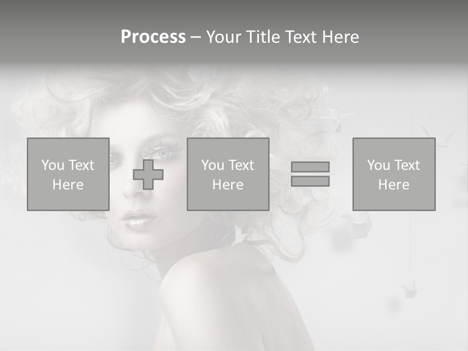 Caucasian Close Up Blond PowerPoint Template