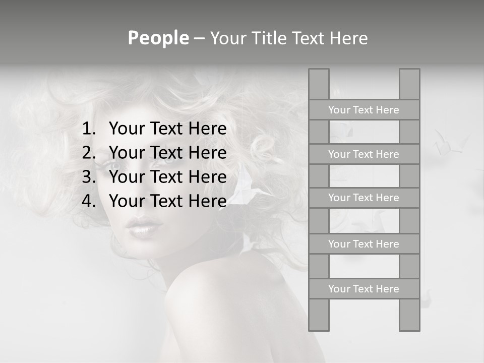 Caucasian Close Up Blond PowerPoint Template