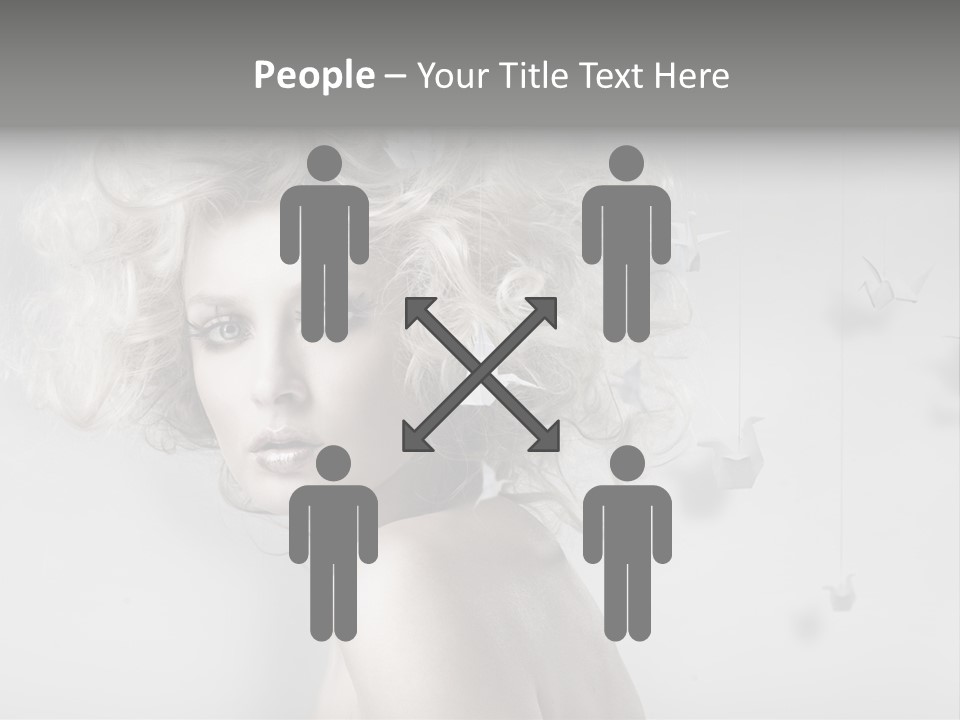 Caucasian Close Up Blond PowerPoint Template