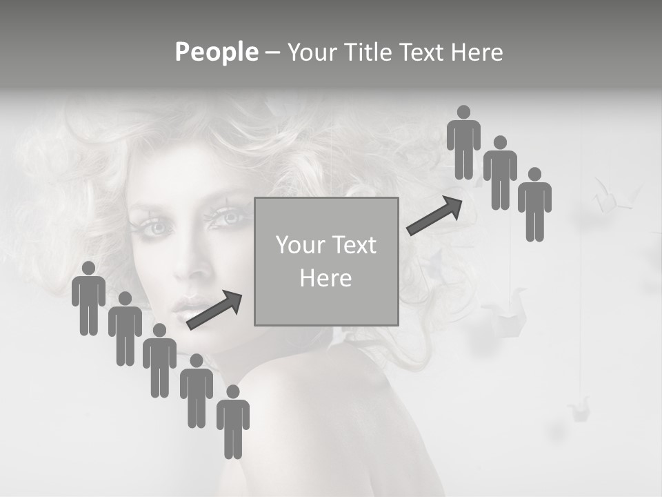 Caucasian Close Up Blond PowerPoint Template