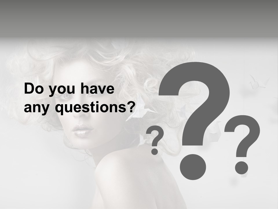 Caucasian Close Up Blond PowerPoint Template