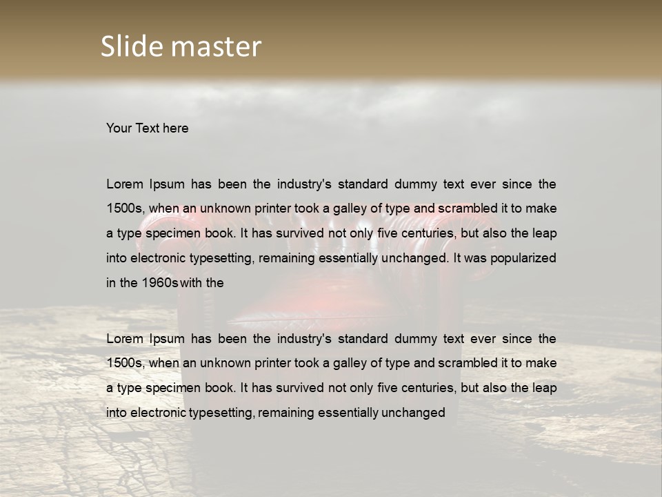 Regard Armchair Stop PowerPoint Template