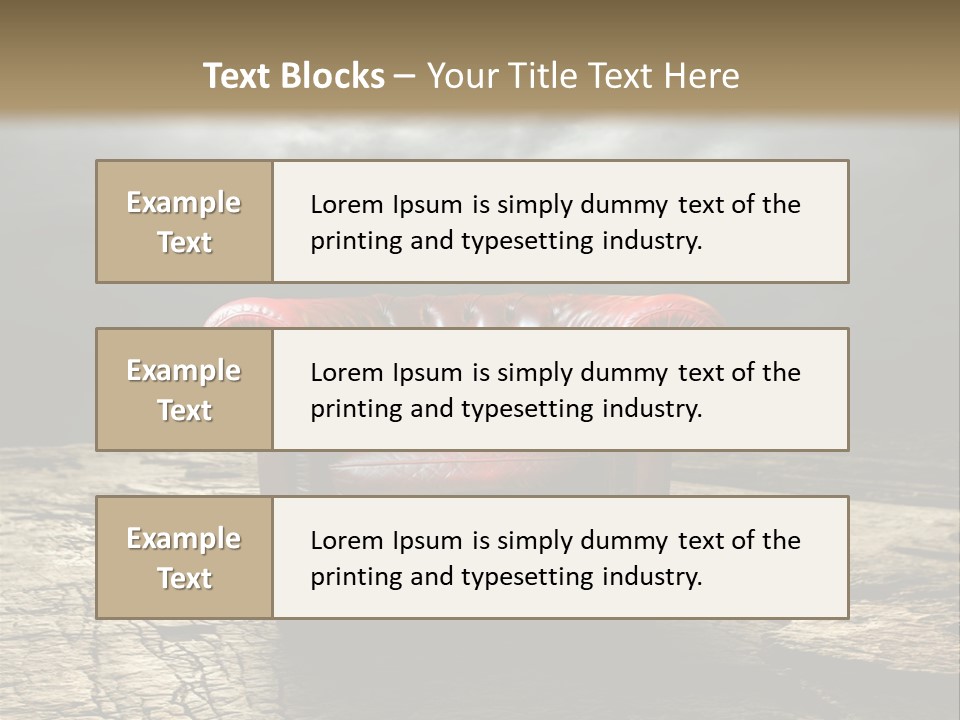 Regard Armchair Stop PowerPoint Template