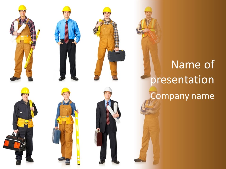 Labor Corporate Contractor PowerPoint Template