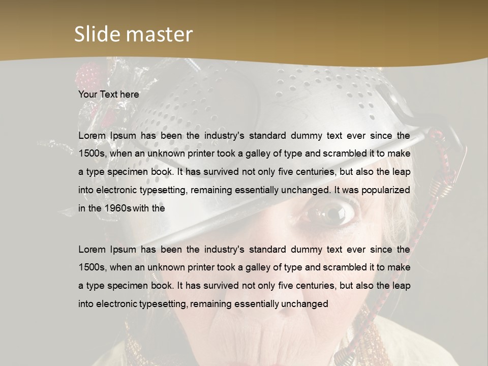 Shield Metal Scarf PowerPoint Template