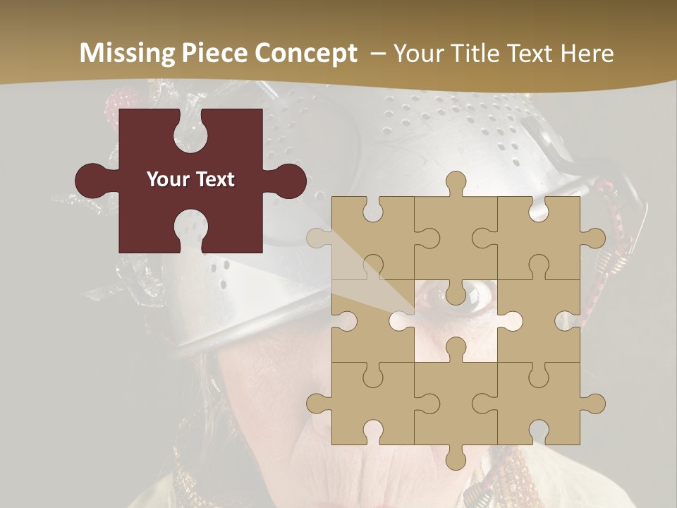 Shield Metal Scarf PowerPoint Template