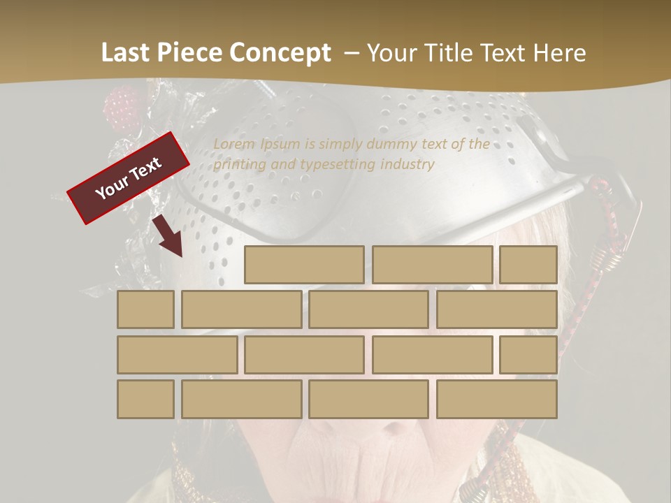 Shield Metal Scarf PowerPoint Template