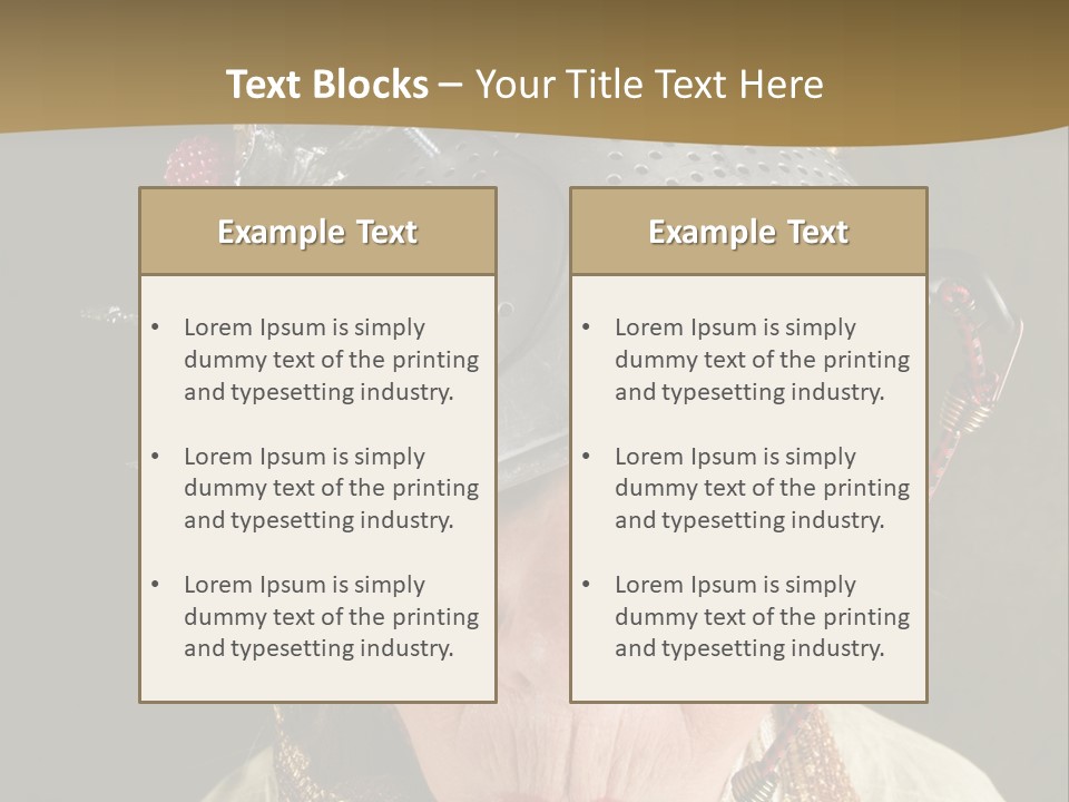 Shield Metal Scarf PowerPoint Template