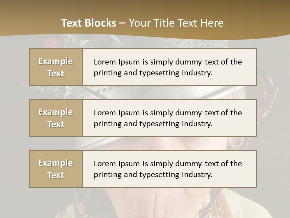 Shield Metal Scarf PowerPoint Template